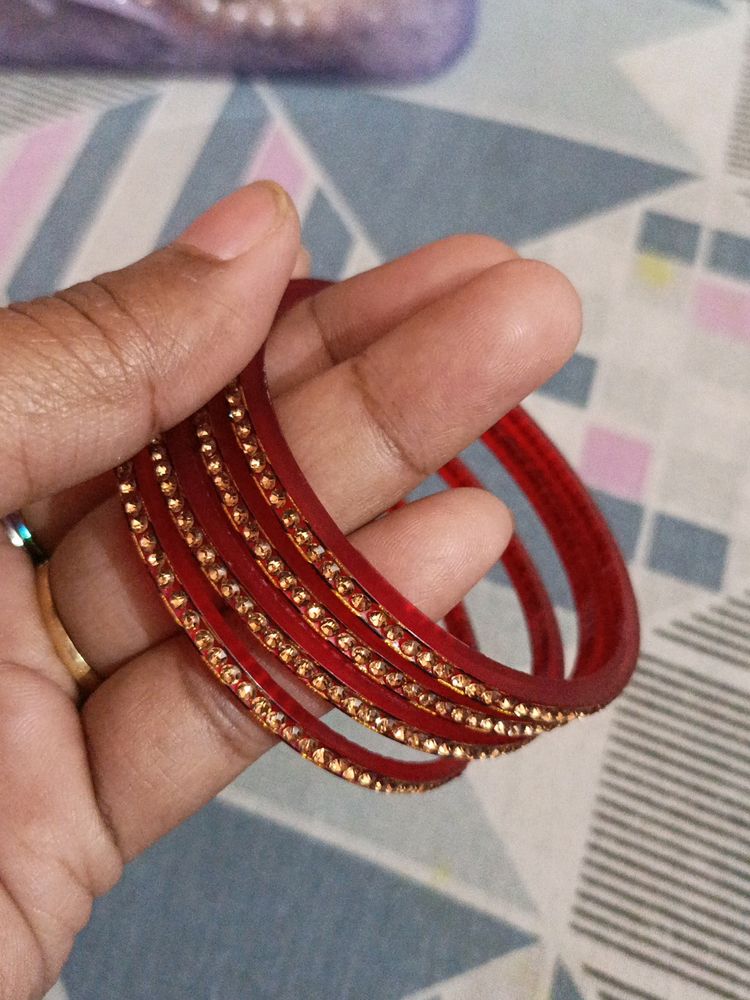 Pola Red Bangles