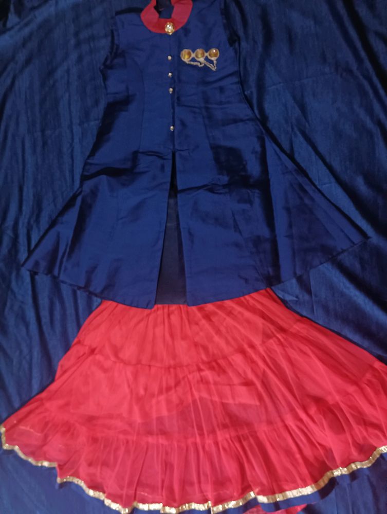 Dark Royal Blue And Gajari Bajirao Mastani Dress