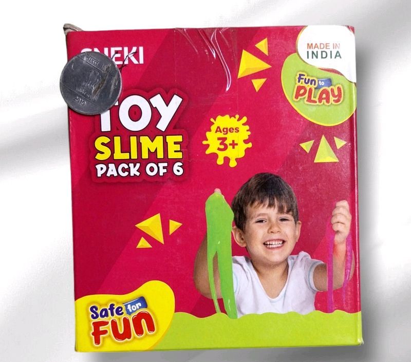 SNEKI Slime Multicolour. Pack Of 6