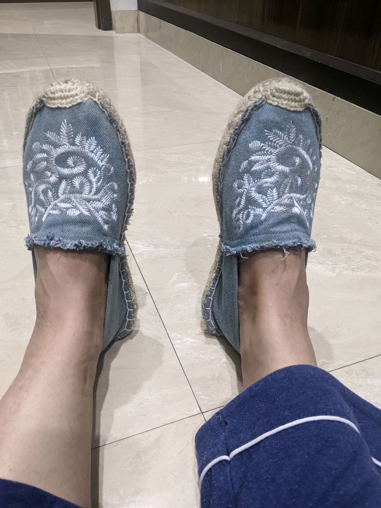 Almost New Denim Fabric Shoes