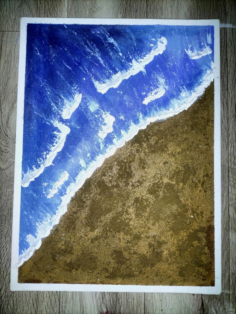 Textured beach painting