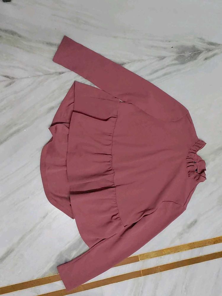 Shein- Pink Plenum Top- Size L