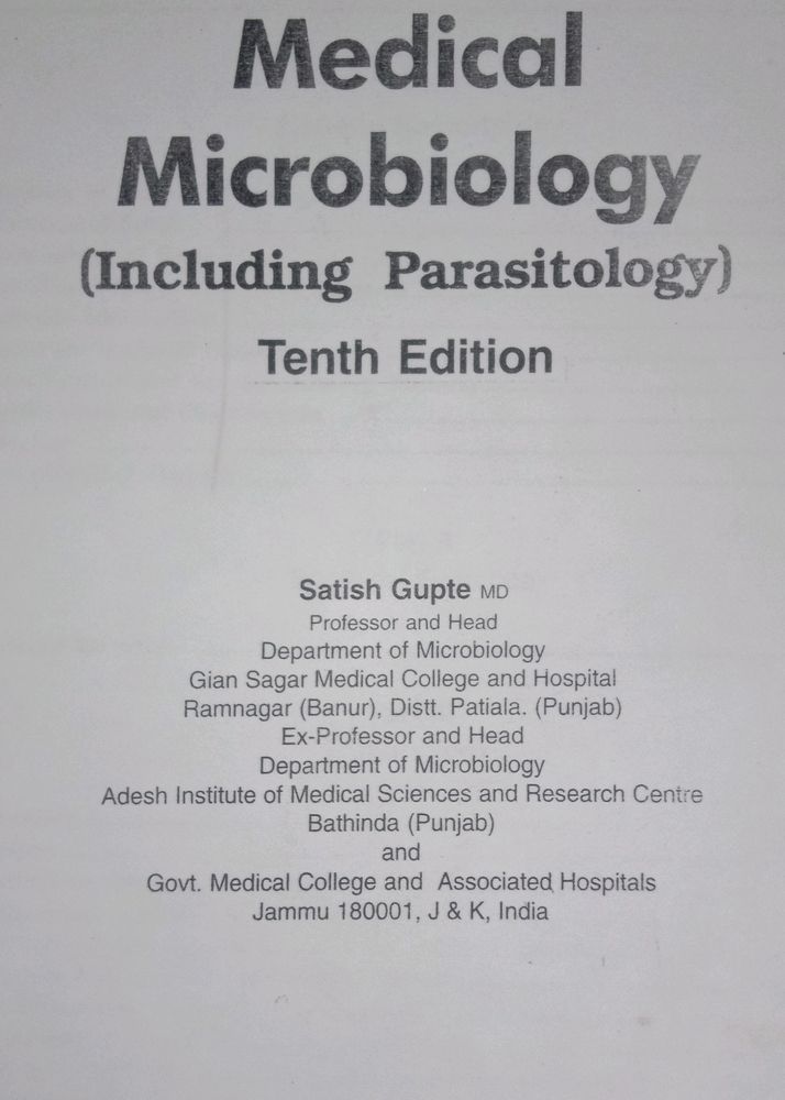 MEDICAL MICROBIOLOGY TB