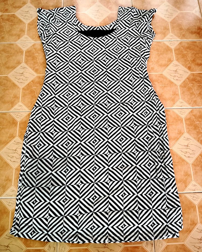 Black And White Kurta