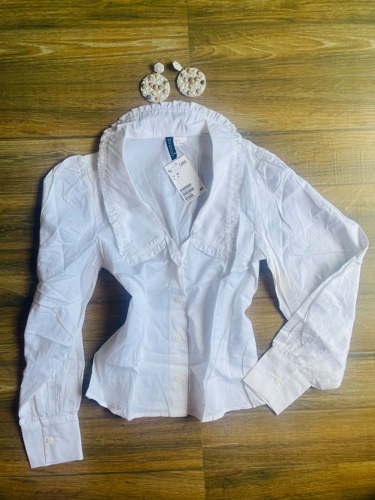 H&M White Shirt Top