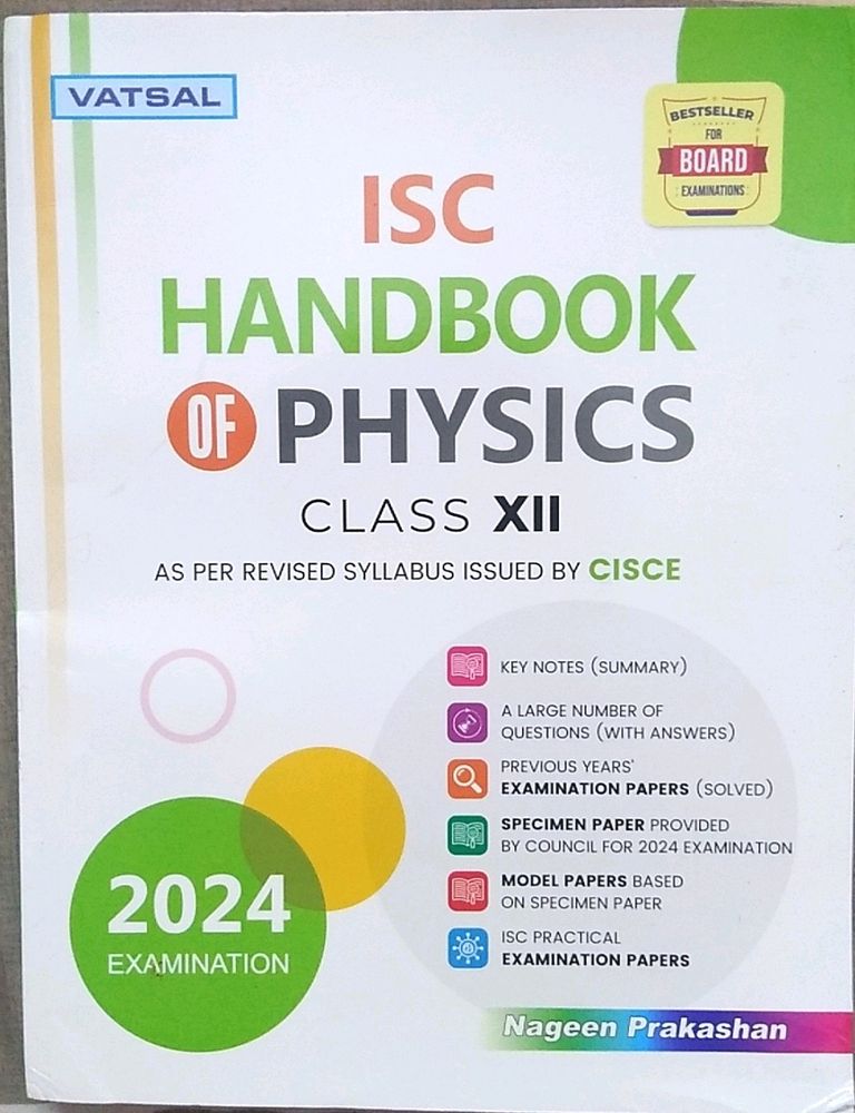 VATSAL ISC XII HANDBOOK PHYSICS