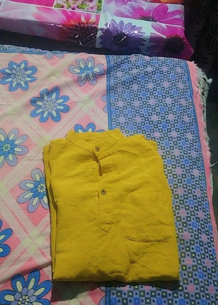 Yellow Like New Haldi Wear Kurta