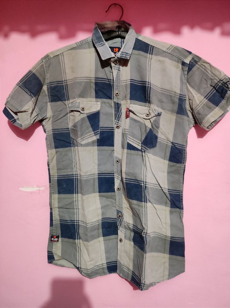 Checked Half Shirt For Men