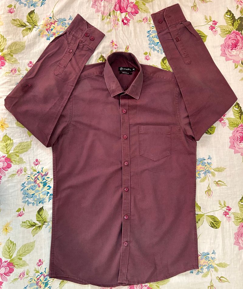 Men's Cotton Rich Formal Shirt (M)