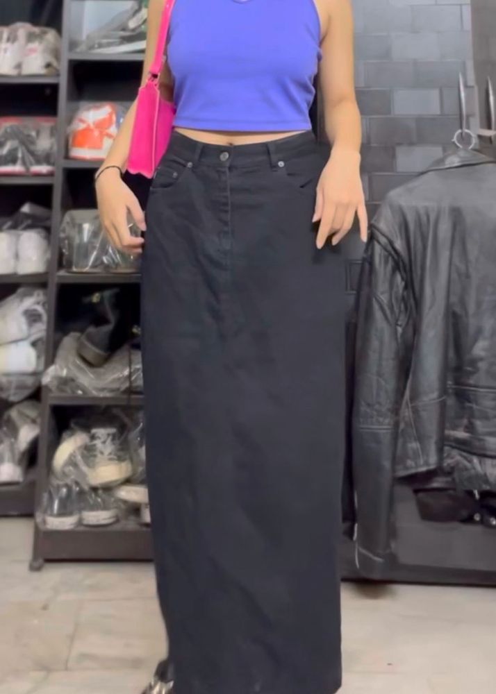 Long Denim skirt