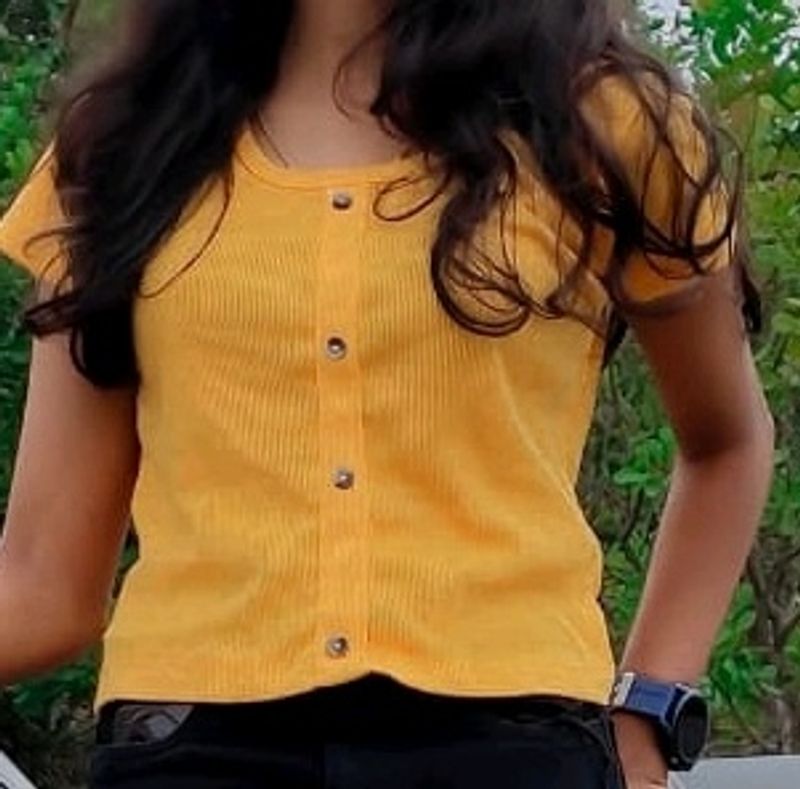 Yellow Crop Top