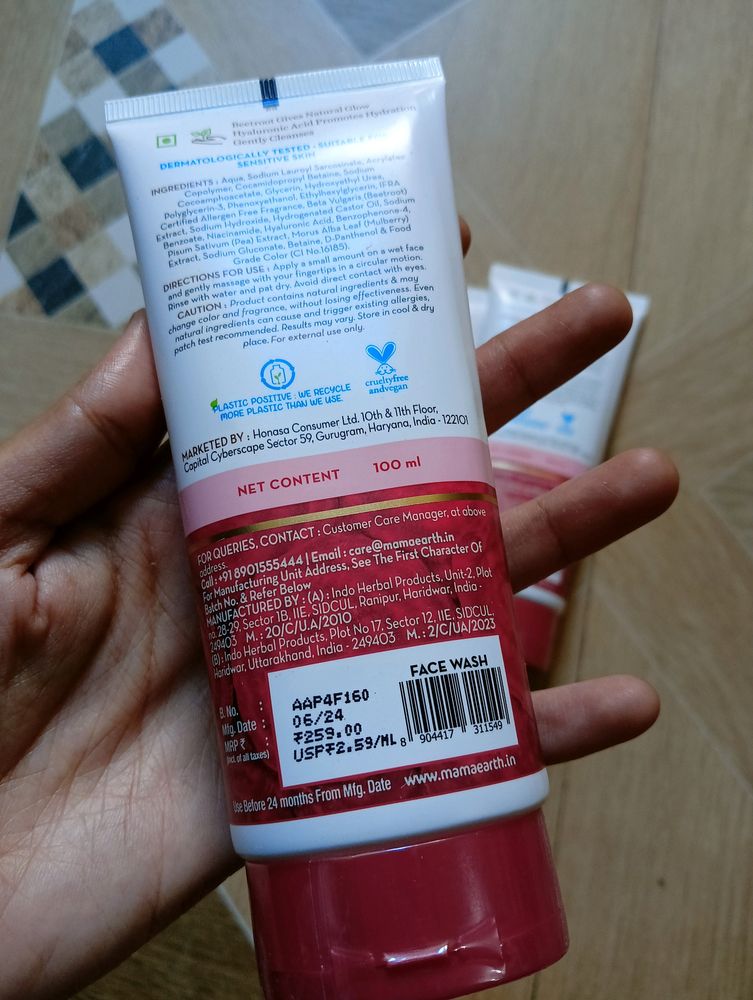 Pack Of 3 Beetroot Face Wash