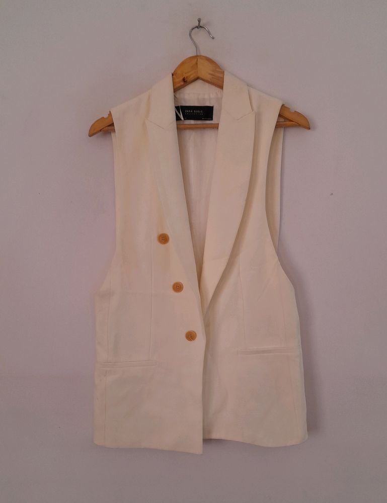 Cream Color Overcoat (Women's)