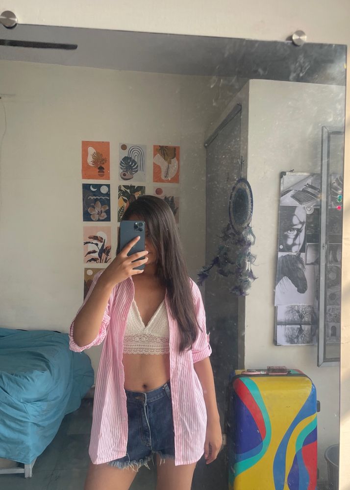 White And Pink Shirt