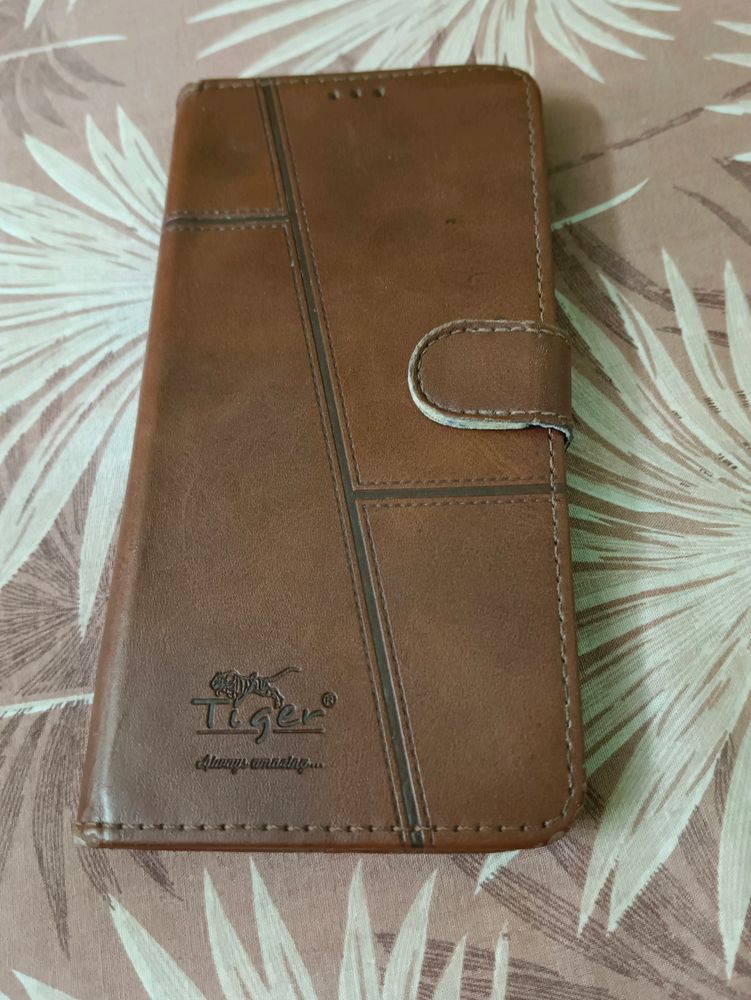 Vivo Y100 5G Flip Cover Leather Finish