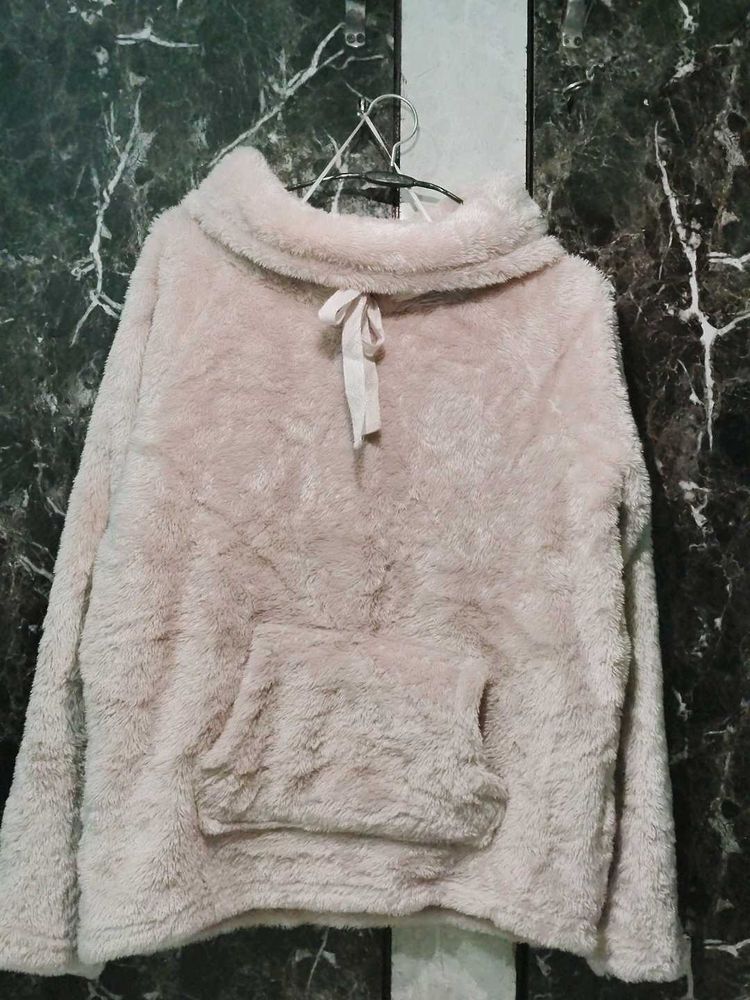 Women  Comfy Fuzzy High Neck Sweatshirt