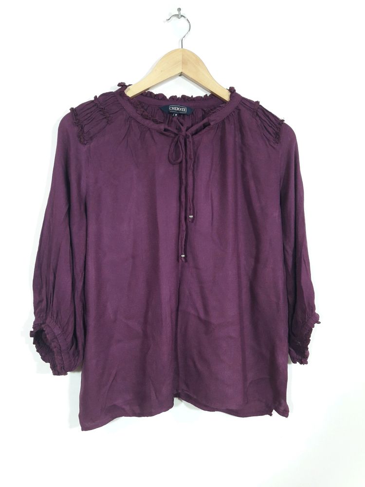 CHEROKEE Brand Women Dark Purple Top