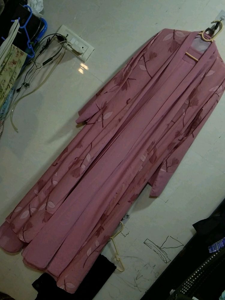 Light Soft Material 3 Pc Abaya