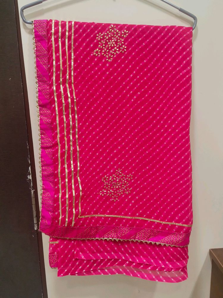 Motna Pink Saree With Blouse