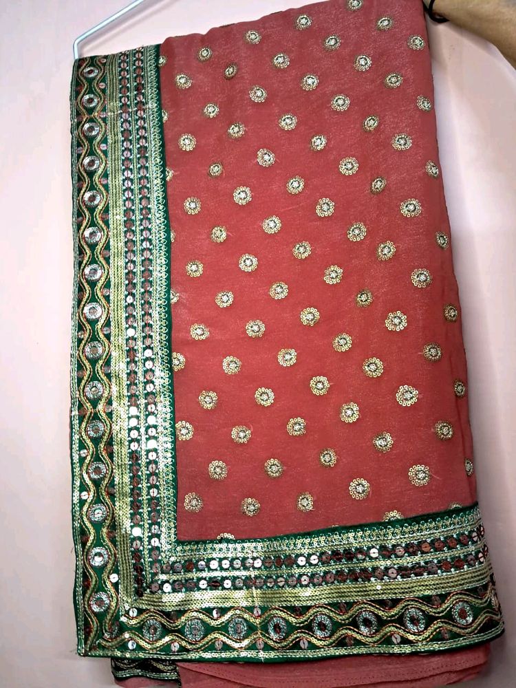 Saree With Allover Work