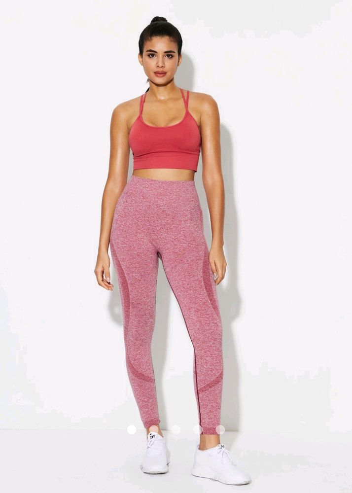 SAVANA pink Seamless Gym Tights Without Tag