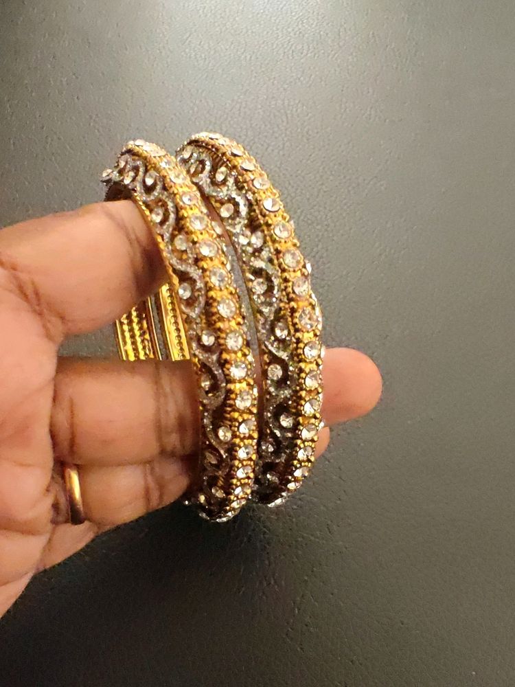 2"8 Size Metal Bangles Pair