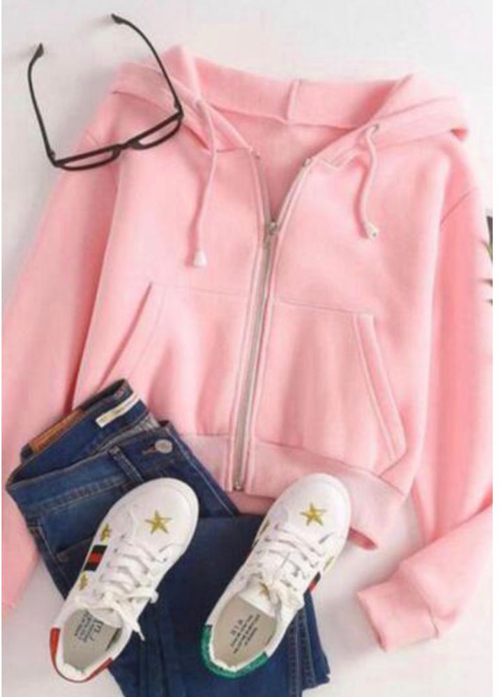 Pink Zipper Hoodie