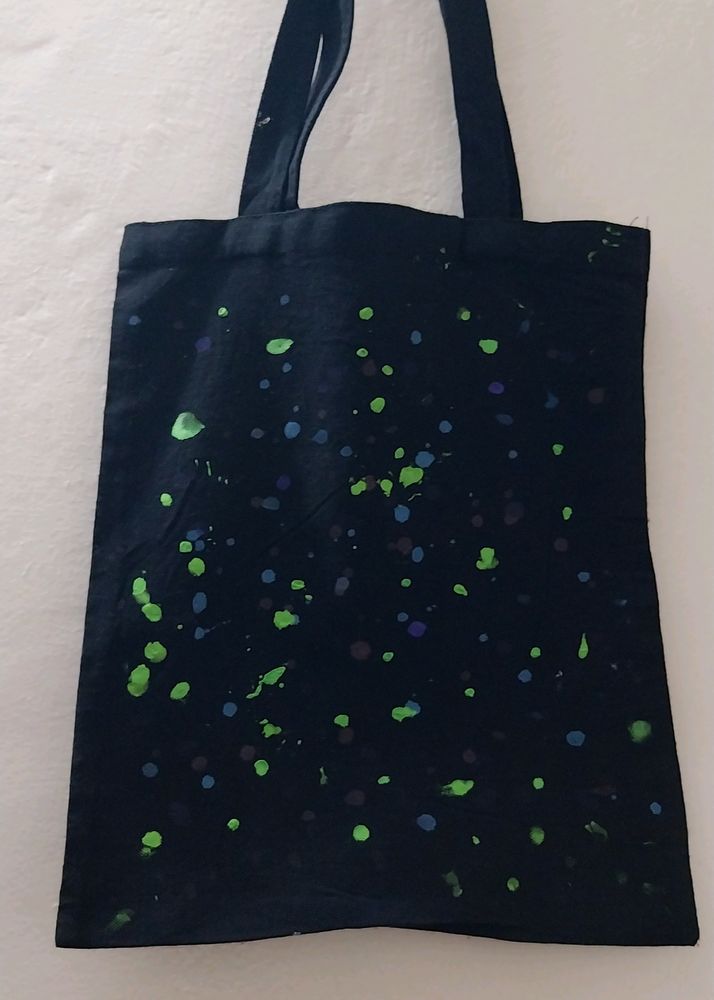 Green Clour Blots Tote Bag