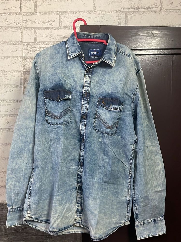 Parx Originals Blue Denim Design Shirt