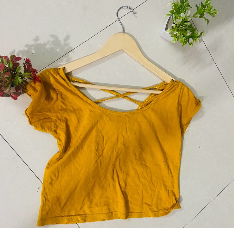 Mustard Crop Top