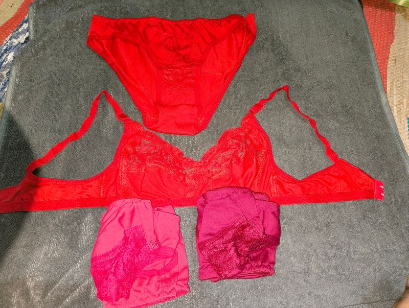 Bra Panty Set Combo Of 6 Pices