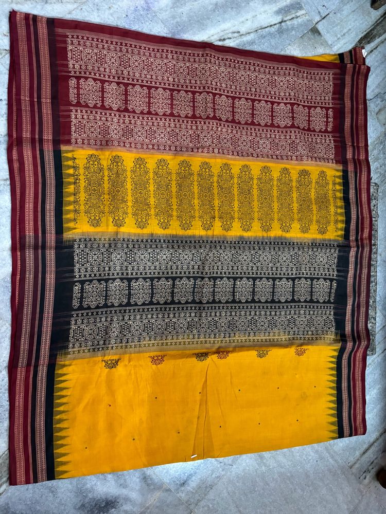 Double Border Cotton Bomkai Saree