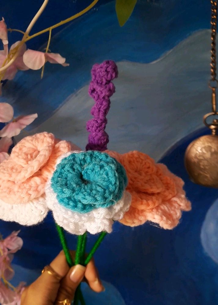 Crochet Rose Bouquet