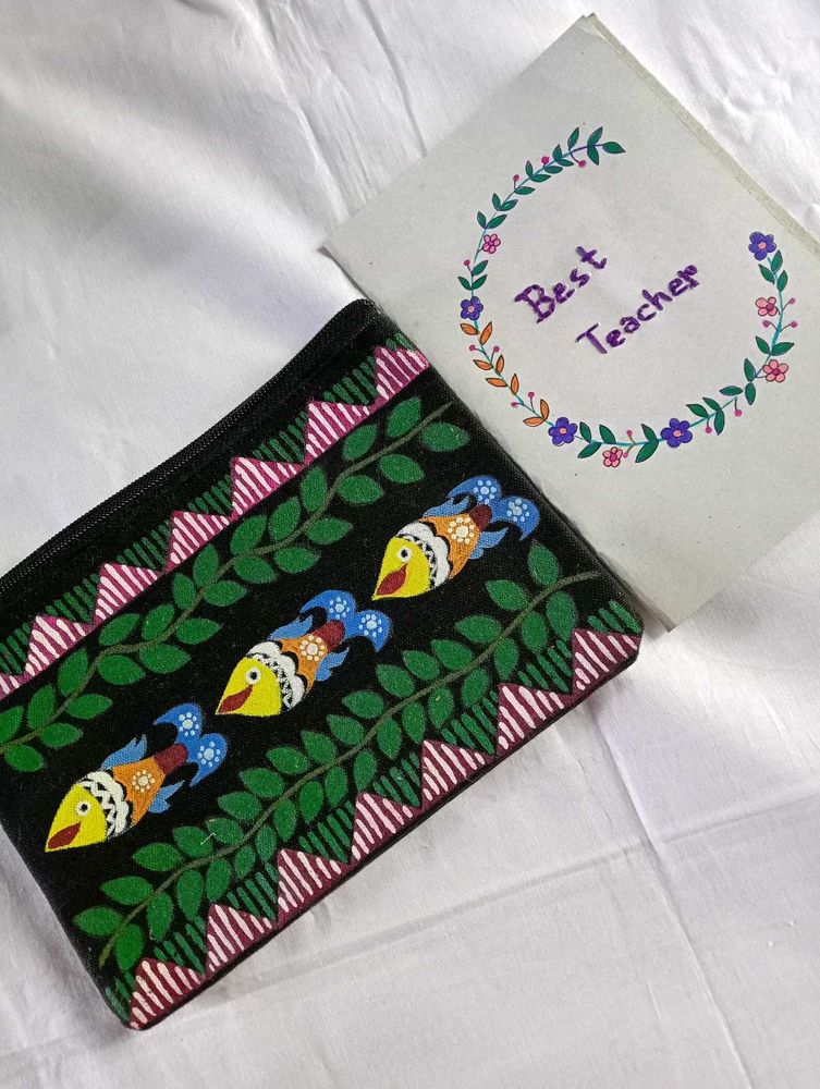 Pouch Wallet & Greetings Card