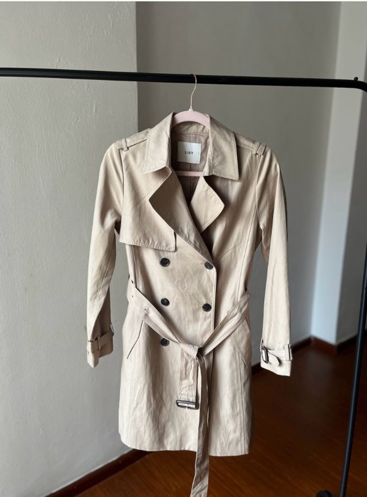 LIST TAN beige trench coat