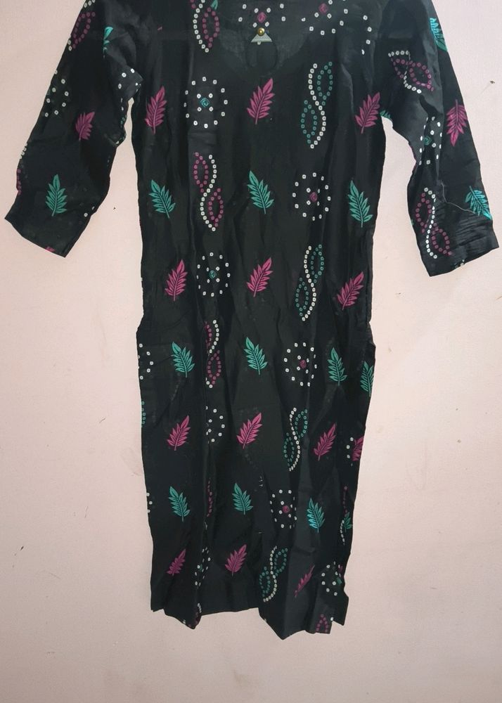 Black Kurti Set For Women