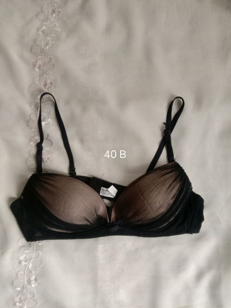 Nude N Black  Net Bra