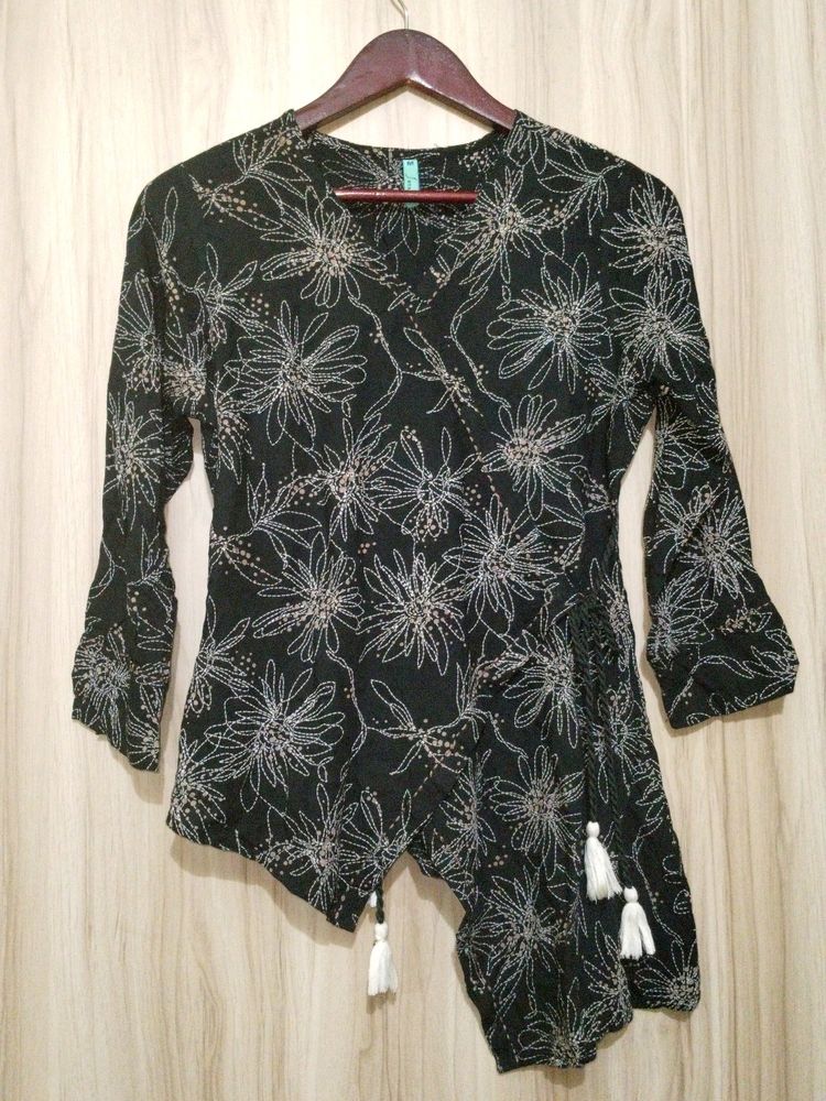 Janasya Floral Print Top For Women's