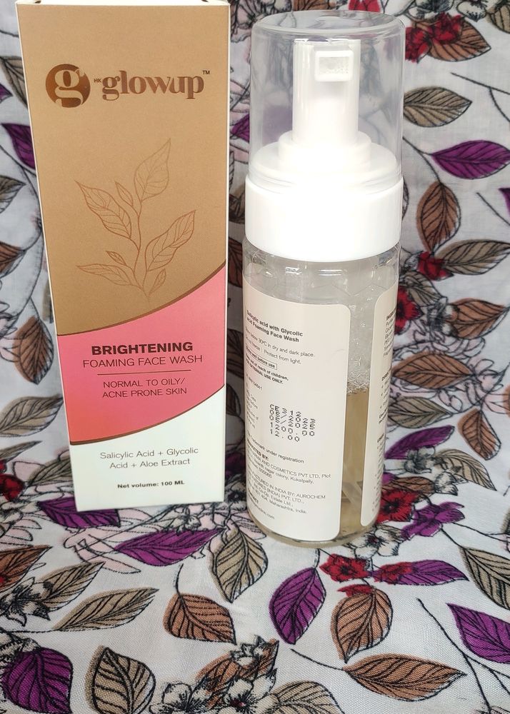 Brand New Hk Glowup Brightening Foaming Face Wash