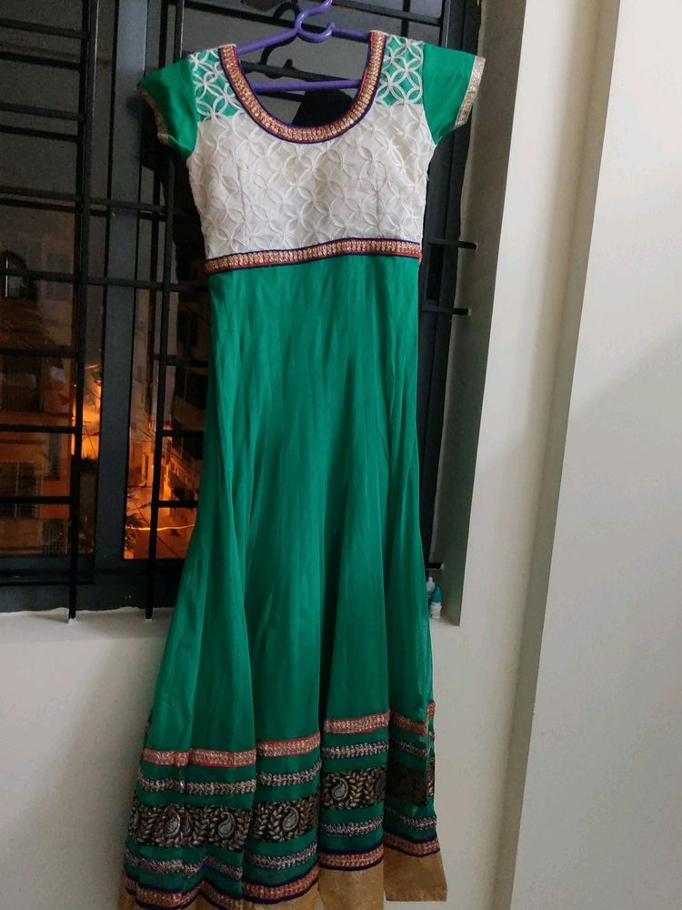 Long Anarkali Dress With Chudi Pant and Dupatta