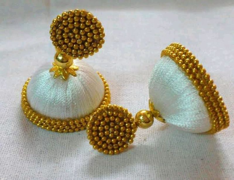 silkthread earrings at best price