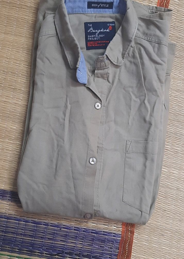 Men Shirt Khaki Sandal 42 XL