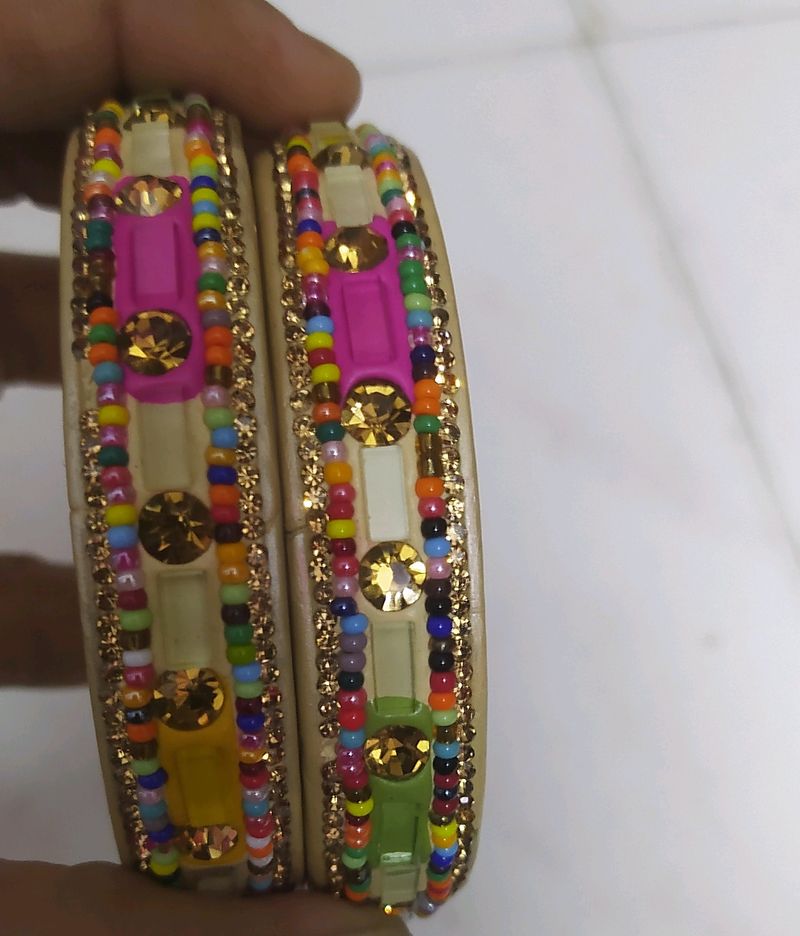 New Lac Multicolor Bangle 2.6 Size