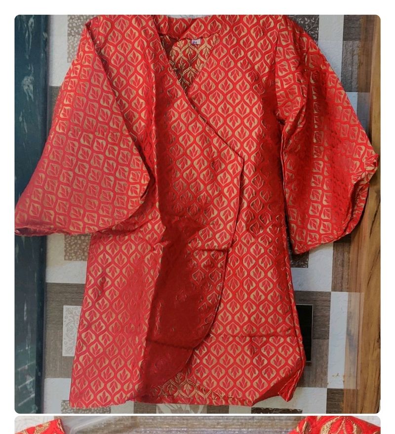 Brand New Red Angrakha Type Shrug/Jacket