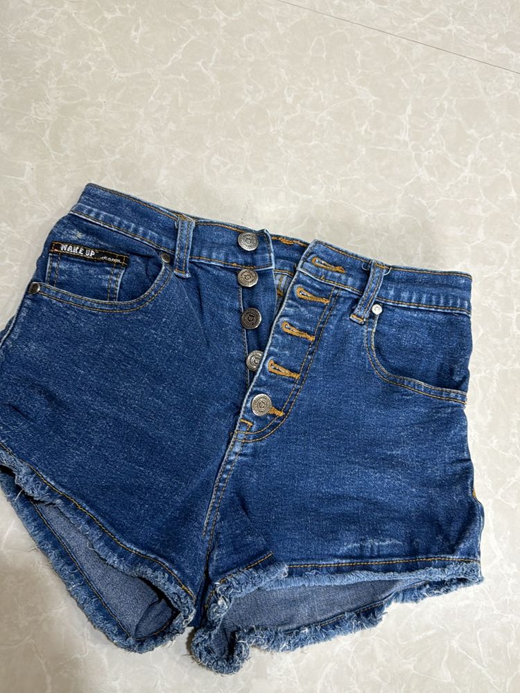 High waist Denim Shorts