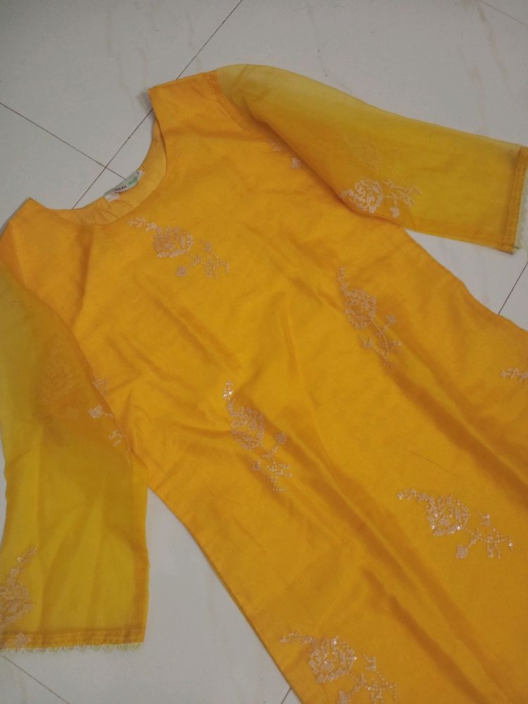 Tikhi Imli Ethnic Yellow Kurta