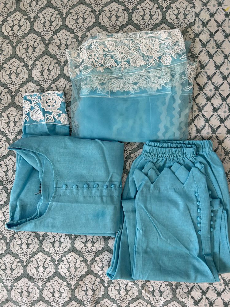 Light Blue Colored Suit Set