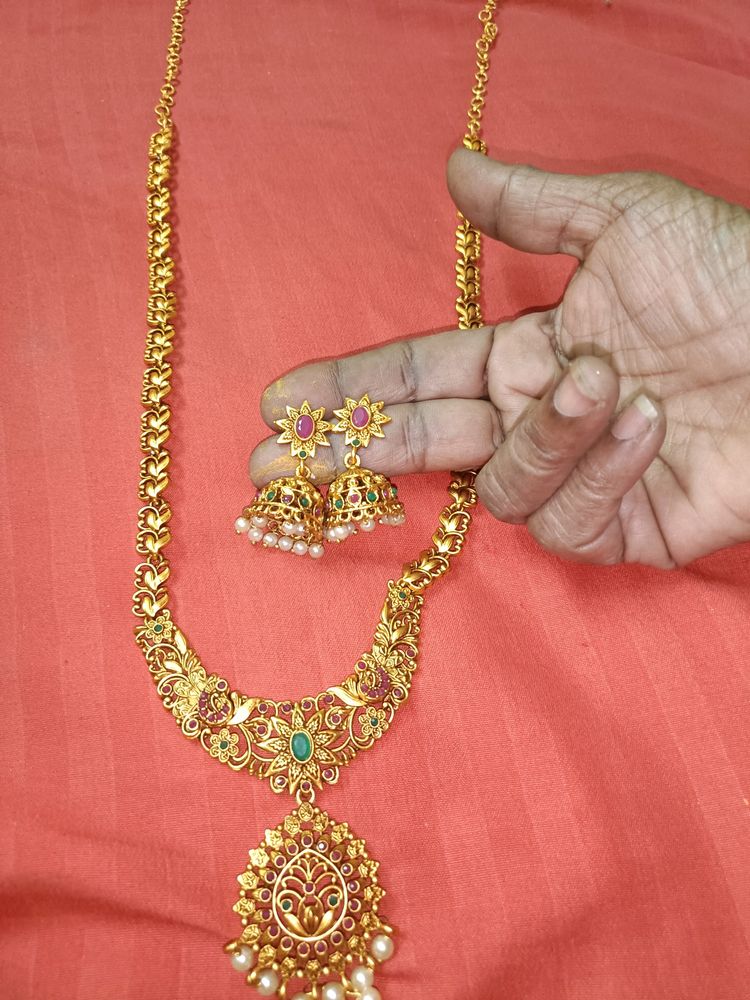 Antique Haaram With Earrings