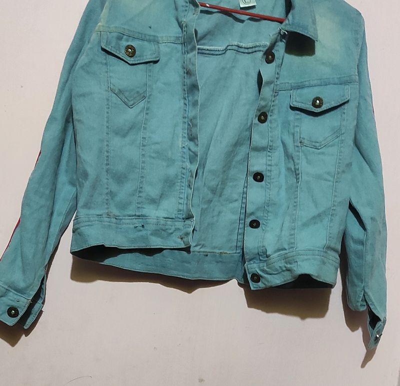 Light Blue Denim Jacket For Women