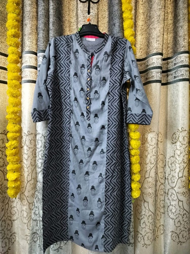 Women's Branded Handloom Buddha Printed Kurta 🔥